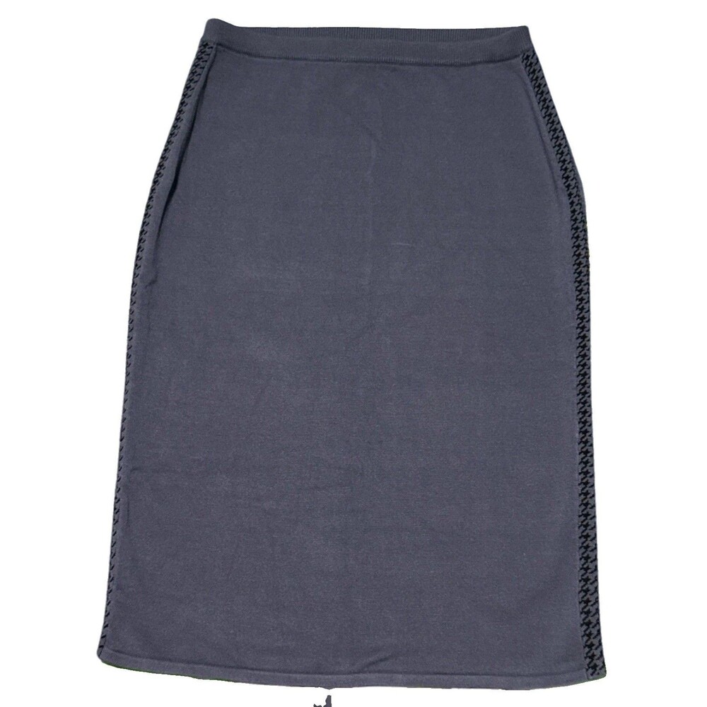 Antthony Originals Skirt Women’s M Black Knit Pencil Midi Stretch Pull-On NWT